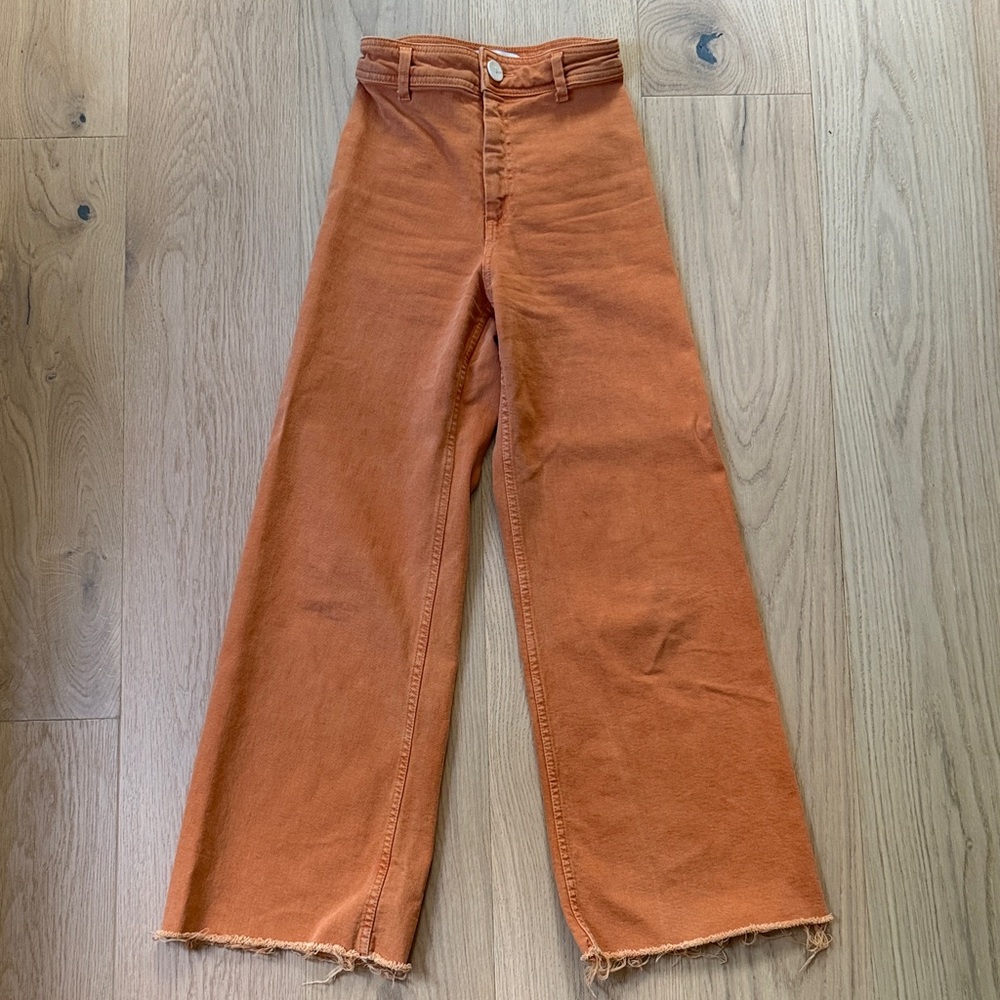 Zara Women's Rust Flare Jeans